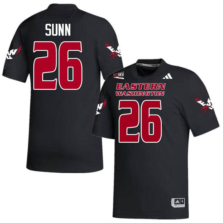 Eastern Washington Eagles #26 Read Sunn College Football Jerseys,Uniforms Stitched-Black